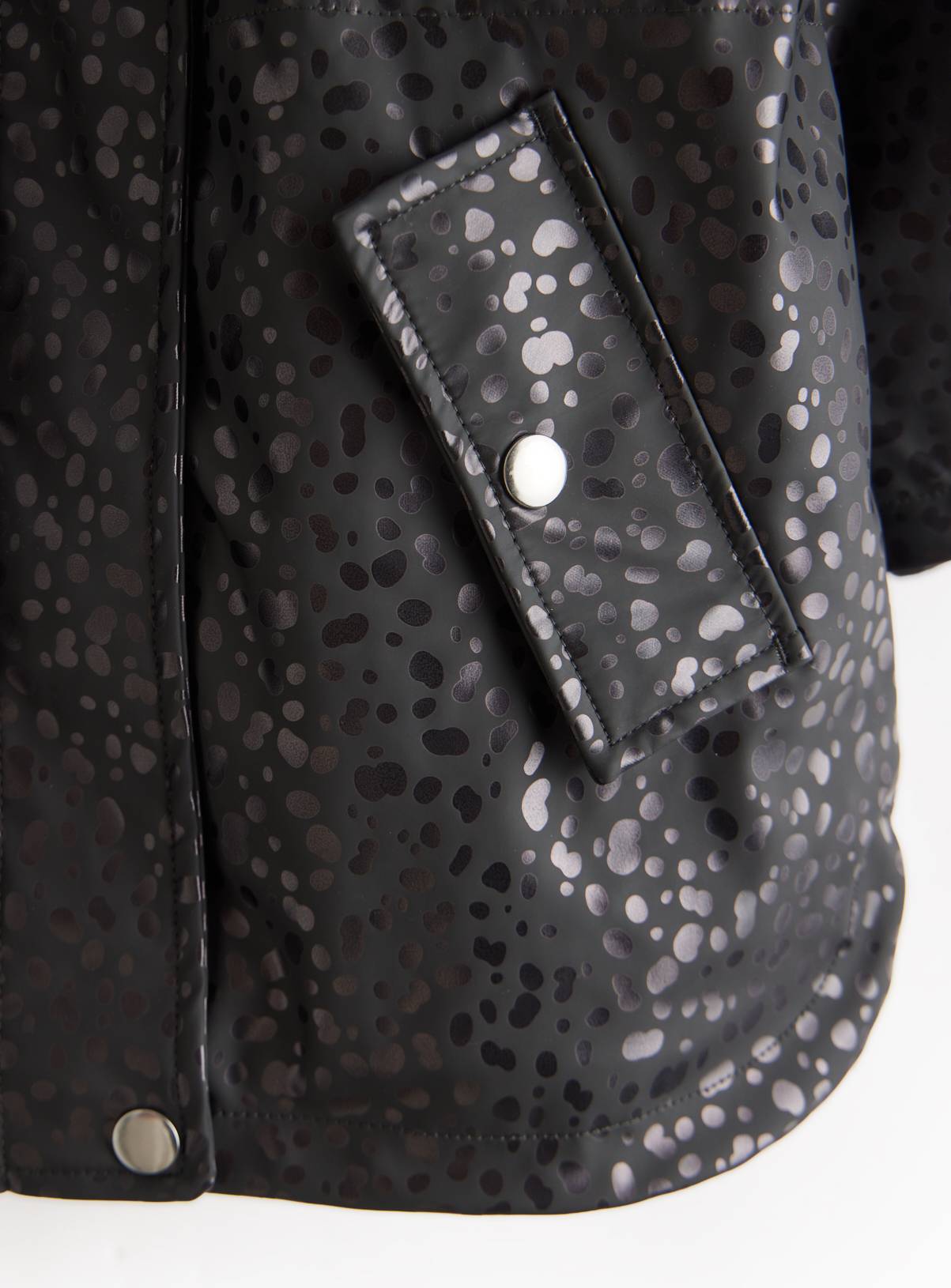 Black Printed Fleece Mac 3-4 years - Image 3
